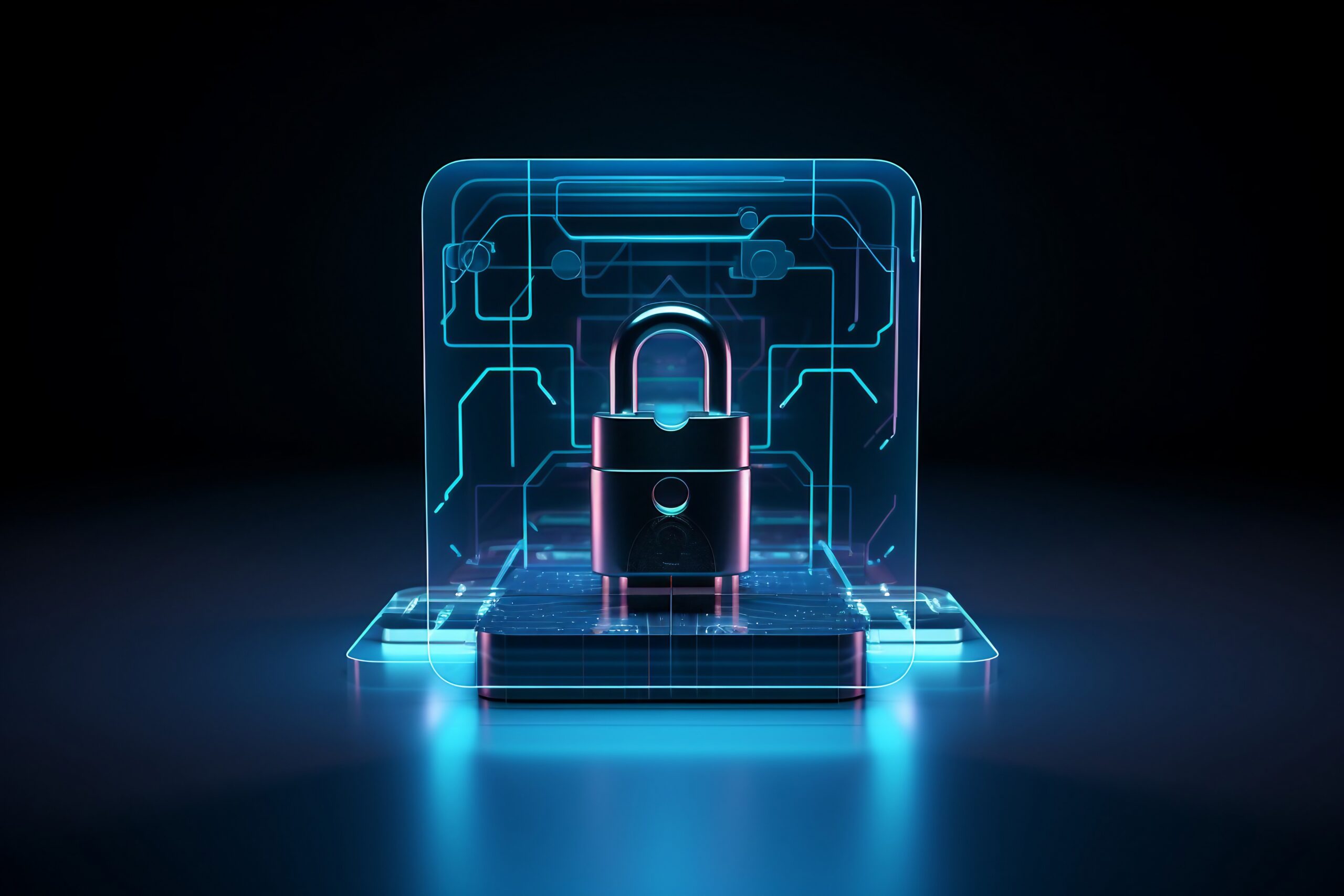 Ciberseguridad candado. Inteligencia con Digital Twins.