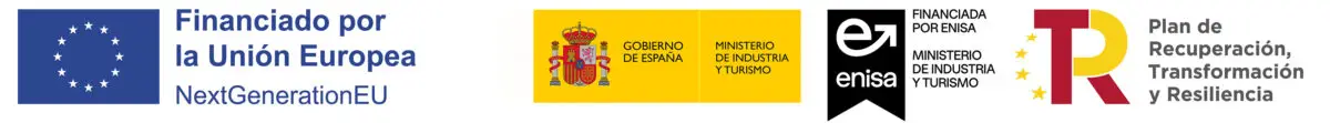 Logo de comprobación de que la empresa pertenece al Proyecto financiado por la Unión Europea, NextGenerationEU a través de ENISA.